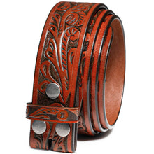 Load image into Gallery viewer, Genuine Leather Men's Belt with Snap-On Strap without Buckle
