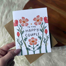 Load image into Gallery viewer, &quot;To the happy couple&quot; Floral Pattern Wedding Card