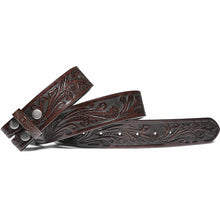 Load image into Gallery viewer, Genuine Leather Men's Belt with Snap-On Strap without Buckle