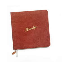 Load image into Gallery viewer, Howdy Foil Embossed Square Linen Notebook | Western Journal
