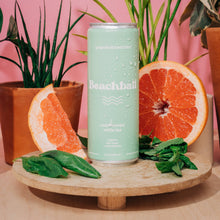 Load image into Gallery viewer, BEACHBALL Organic Iced Tea Can - Grapefruit Basil Mint