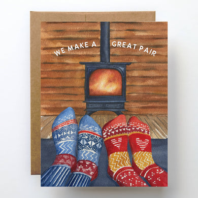 Warm Love Card | Cozy Cabin for Valentine's Day, Anniversary