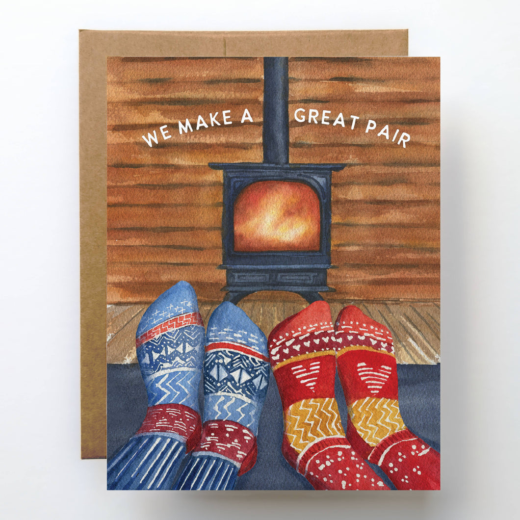 Warm Love Card | Cozy Cabin for Valentine's Day, Anniversary