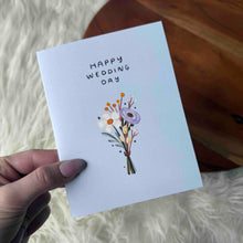 Load image into Gallery viewer, "Happy wedding day" Wedding Cute Bouquet Card