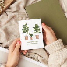Load image into Gallery viewer, Baby Shower Card | Cute New Baby Fiddle Leaf Fig Design