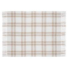 Load image into Gallery viewer, Wheat Plaid Woven Throw 50x60