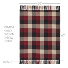Load image into Gallery viewer, Heritage Farms Primitive Check Woven Throw 50x60