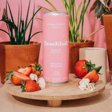 Load image into Gallery viewer, BEACHBALL Organic Iced Tea Can - Strawberry Hibiscus