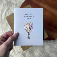 Load image into Gallery viewer, "Happy wedding day" Wedding Cute Bouquet Card