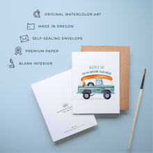 Load image into Gallery viewer, Adventure Birthday Card for Kid | Truck and Dog Design