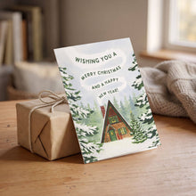 Load image into Gallery viewer, Christmas Cabin Holiday Card | Merry Christmas &amp; New Year