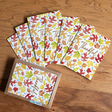 Load image into Gallery viewer, Fall Leaves Watercolor | Thankful, Thank You Greeting Card