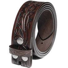 Load image into Gallery viewer, Genuine Leather Men's Belt with Snap-On Strap without Buckle