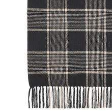 Load image into Gallery viewer, Black Tan Plaid Throw Blanket 50x60 Farmhouse Decor