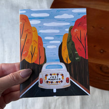 Load image into Gallery viewer, Just Married Fall Wedding Card
