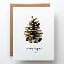 Load image into Gallery viewer, Pinecone Thank You Card | Outdoorsy Design