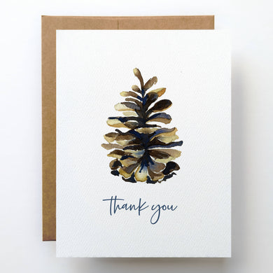 Pinecone Thank You Card | Outdoorsy Design