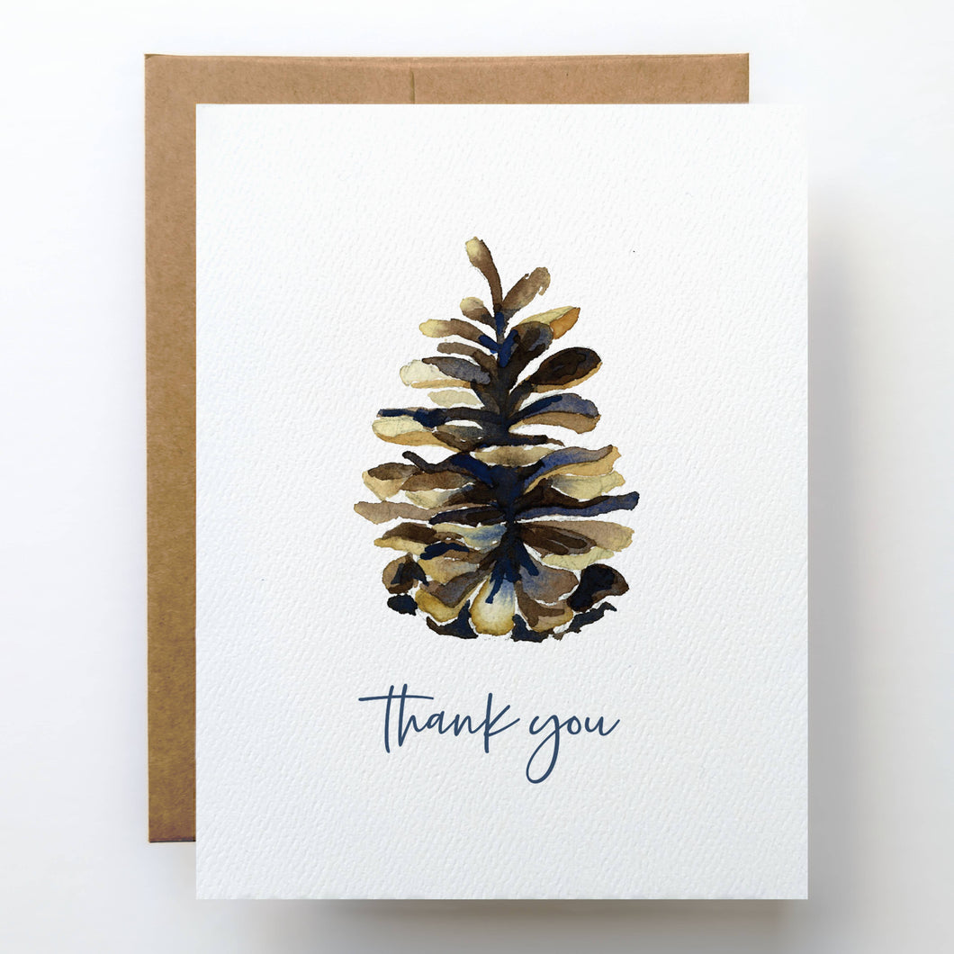 Pinecone Thank You Card | Outdoorsy Design