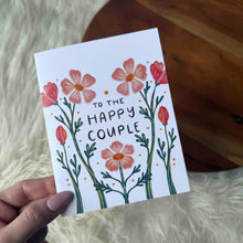 Load image into Gallery viewer, &quot;To the happy couple&quot; Floral Pattern Wedding Card