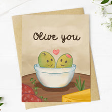 Load image into Gallery viewer, "Olive You" Card