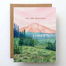 Load image into Gallery viewer, Encouragement Card | You Are Beautiful Mountain Design