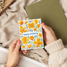 Load image into Gallery viewer, Wildflower Birthday Card |  Floral Poppy Happy Birthday Card