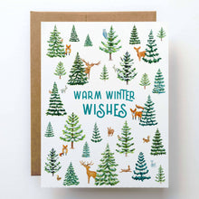 Load image into Gallery viewer, Woodland Holiday Card | Cute Warm Winter Wishes Forest Card