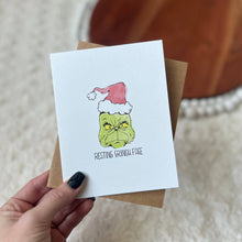 Load image into Gallery viewer, Resting Grinch Face Greeting Card