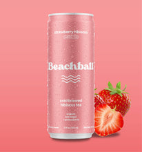 Load image into Gallery viewer, BEACHBALL Organic Iced Tea Can - Strawberry Hibiscus