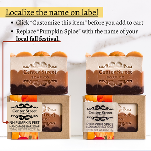 Pumpkin Spice Customizable Halloween Handmade Bar Soap - 4oz