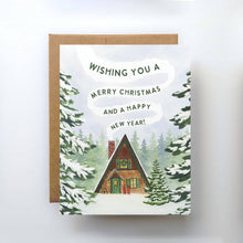 Load image into Gallery viewer, Christmas Cabin Holiday Card | Merry Christmas &amp; New Year