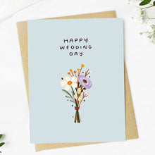 Load image into Gallery viewer, "Happy wedding day" Wedding Cute Bouquet Card