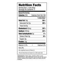 Load image into Gallery viewer, Sweet Basil Fully Cooked Sausage - 12 oz