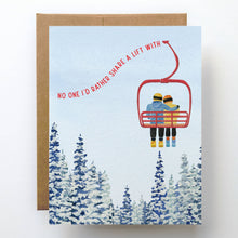 Load image into Gallery viewer, Ski Love Card | Winter Romance for Anniversary, Valentine&#39;s