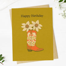 Load image into Gallery viewer, Happy Birthday Cowboy Boot Western Birthday Card