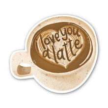 Load image into Gallery viewer, I Love You A Latte Coffee Mug Sticker