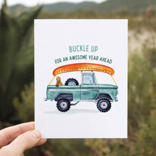 Load image into Gallery viewer, Adventure Birthday Card for Kid | Truck and Dog Design