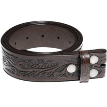 Load image into Gallery viewer, Genuine Leather Men's Belt with Snap-On Strap without Buckle