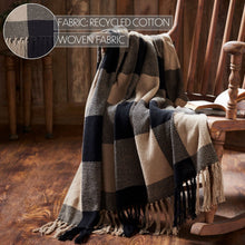 Load image into Gallery viewer, Black Buffalo Check Woven Throw 50x60
