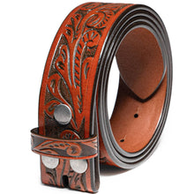 Load image into Gallery viewer, Genuine Leather Men's Belt with Snap-On Strap without Buckle