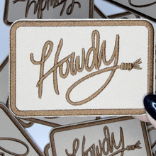 Load image into Gallery viewer, 3.5" Howdy -  Embroidered Hat Patch