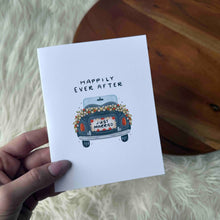 Load image into Gallery viewer, "Happily ever after" Just Married Wedding Card