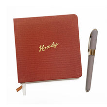 Load image into Gallery viewer, Howdy Foil Embossed Square Linen Notebook | Western Journal