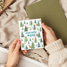 Load image into Gallery viewer, Woodland Holiday Card | Cute Warm Winter Wishes Forest Card