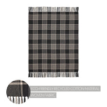 Load image into Gallery viewer, Black Tan Plaid Throw Blanket 50x60 Farmhouse Decor
