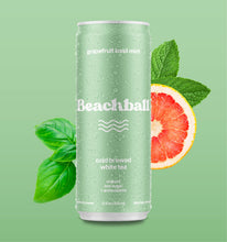 Load image into Gallery viewer, BEACHBALL Organic Iced Tea Can - Grapefruit Basil Mint