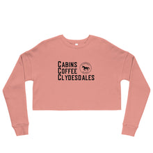 Load image into Gallery viewer, Coffee Cabins Clydesdales Crop Sweatshirt
